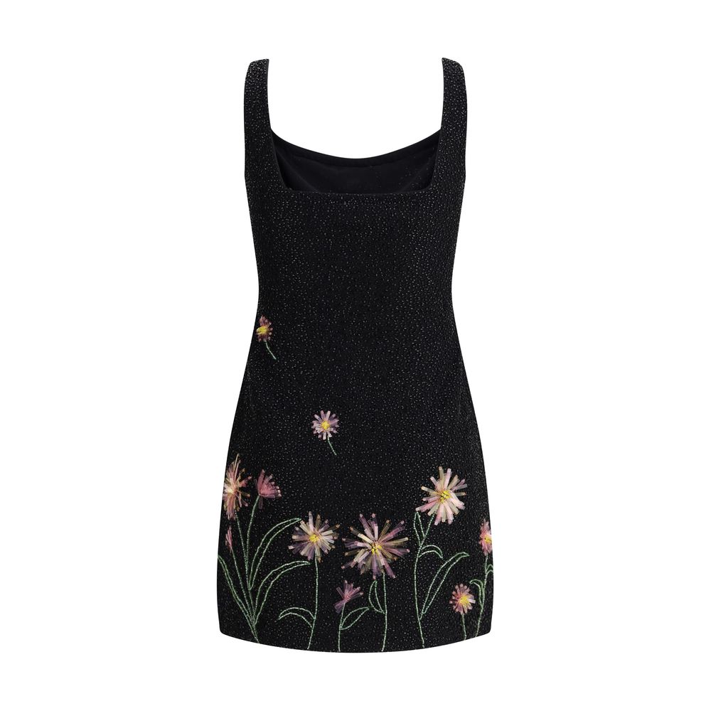 Staud Schwarzes Cocktailkleid aus Nylon